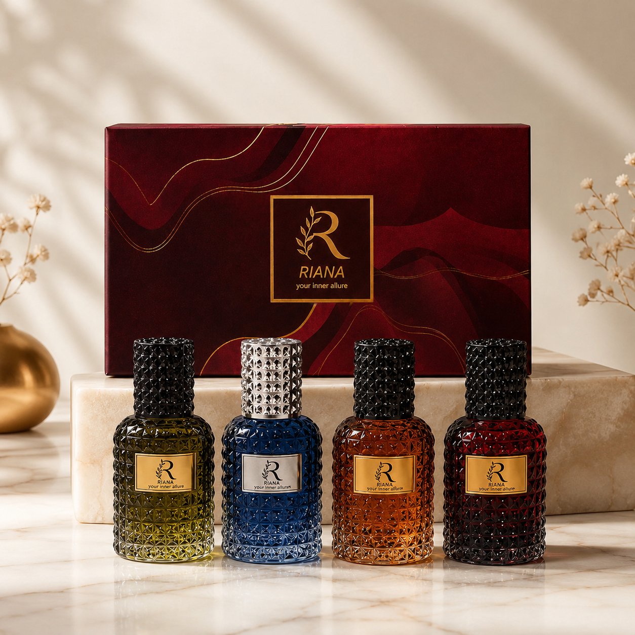 RIANA Luxury Perfume Gift Set 4 x 30ml for Every Occasion Long Lasting Eau de Parfum