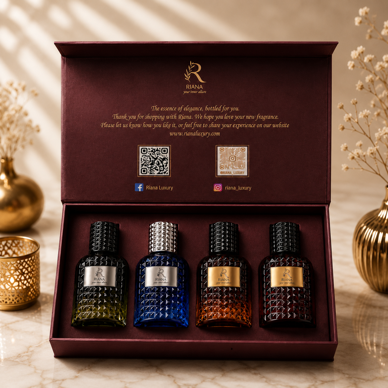 RIANA Luxury Perfume Gift Set 4 x 30ml for Every Occasion Long Lasting Eau de Parfum - Image 3