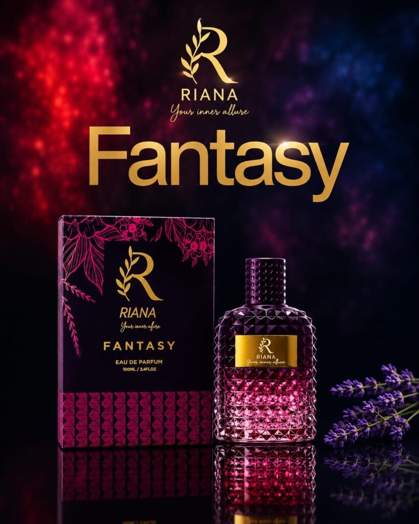 RIANA Fantasy Eau de Parfum 100ml Long Lasting Fruity Floral Woody Perfume for Women Everyday Luxury
