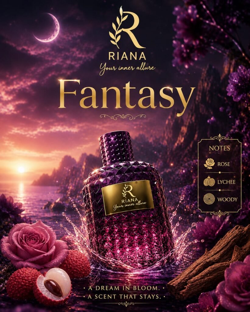 RIANA Fantasy Eau de Parfum 100ml Long Lasting Fruity Floral Woody Perfume for Women Everyday Luxury