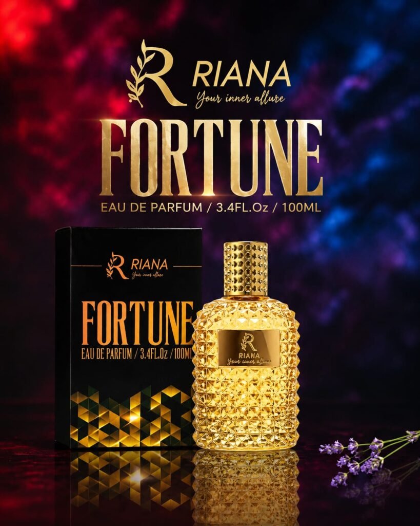 RIANA Fortune Eau de Parfum for Men 100ml Long Lasting Floral Woody Luxury Perfume Fragrance