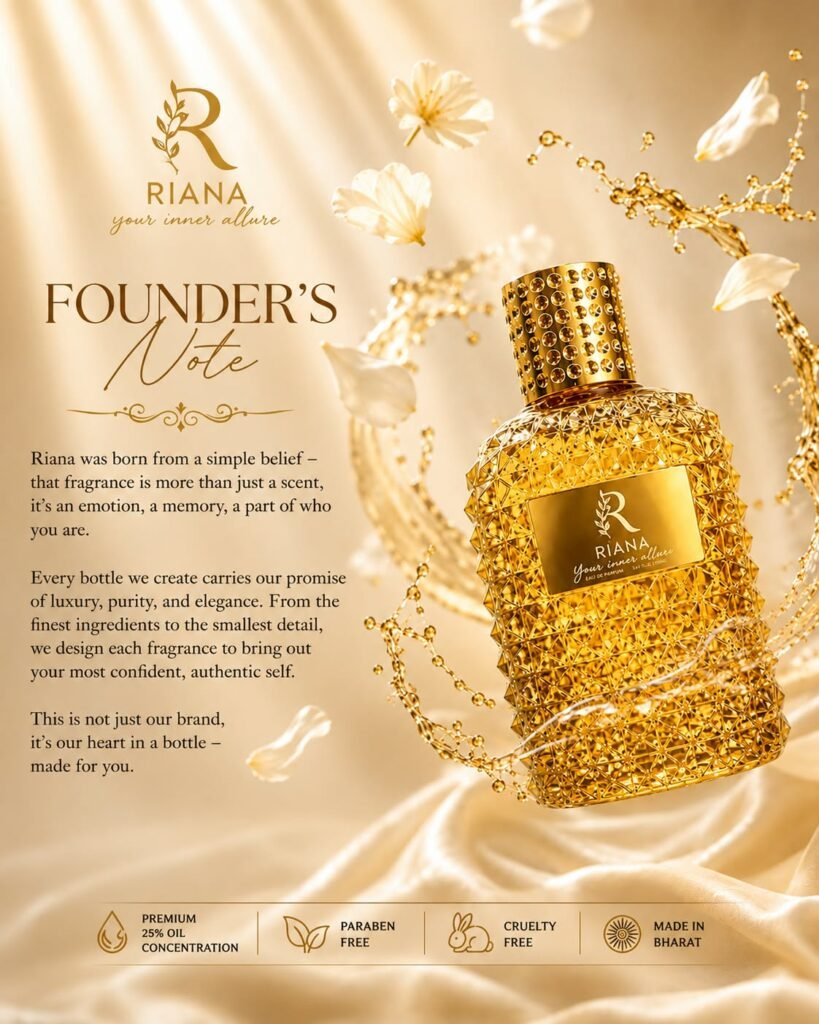 RIANA Fortune Eau de Parfum for Men 100ml Long Lasting Floral Woody Luxury Perfume Fragrance