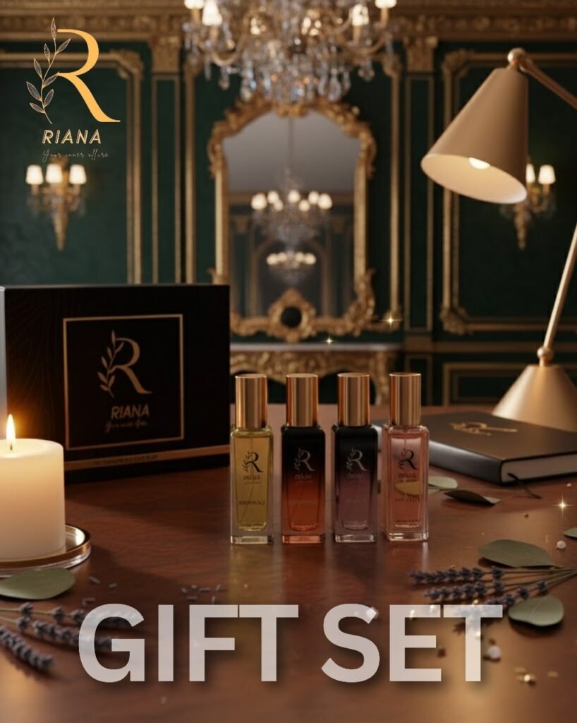RIANA Luxury Perfume Gift Set for Men & Women | 4 x 20ml Long Lasting Premium Eau de Parfum Fragrances