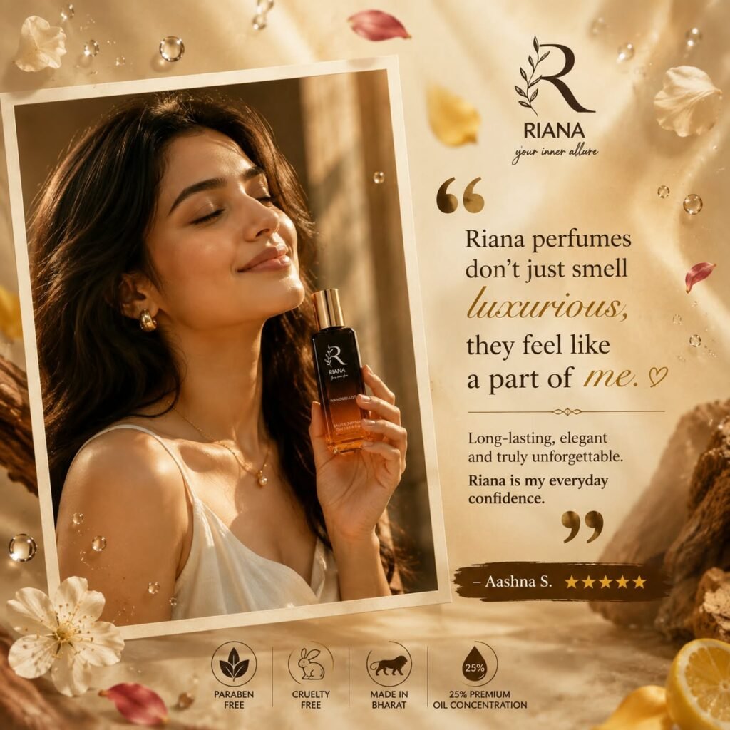 RIANA Luxury Perfume Gift Set for Men & Women | 4 x 20ml Long Lasting Premium Eau de Parfum Fragrances