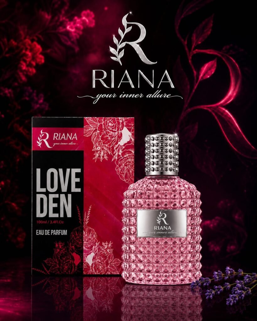 RIANA LOVE DEN Eau de Parfum Long Lasting Floral Amber Perfume for Women100ml Luxury Fragrance