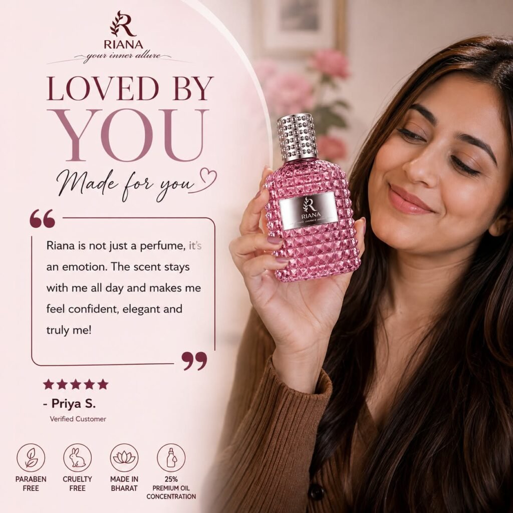 RIANA LOVE DEN Eau de Parfum Long Lasting Floral Amber Perfume for Women100ml Luxury Fragrance