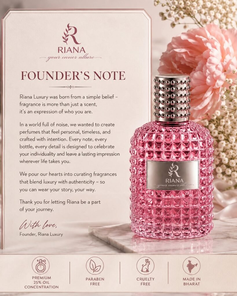 RIANA LOVE DEN Eau de Parfum Long Lasting Floral Amber Perfume for Women100ml Luxury Fragrance
