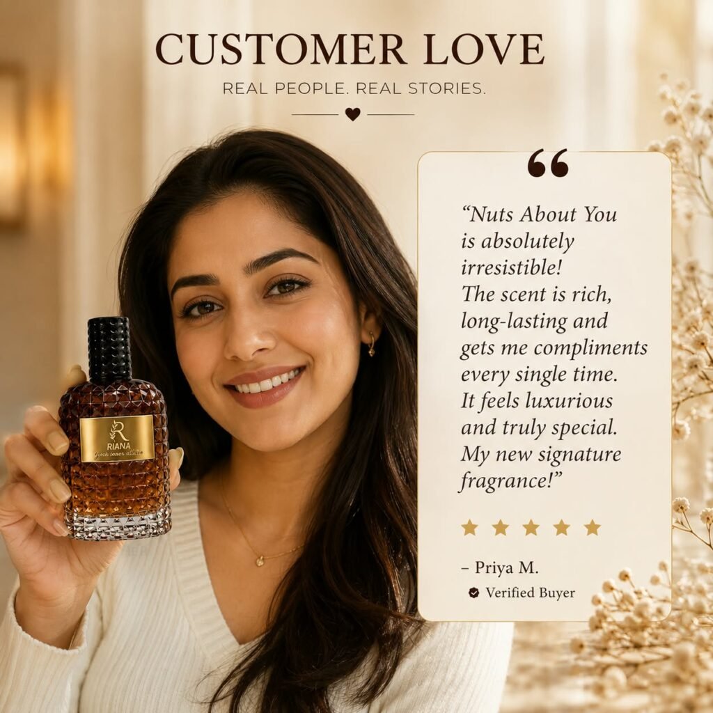 RIANA Nuts About You Eau de Parfum for Women Floral Gourmand Perfume Pistachio Vanilla Long Lasting